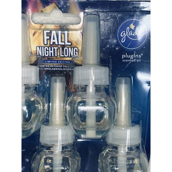 GLADE PlugIns Scented Oil Fall Night Long Autumn 5 Refills New Old Stock - Picture 3 of 5